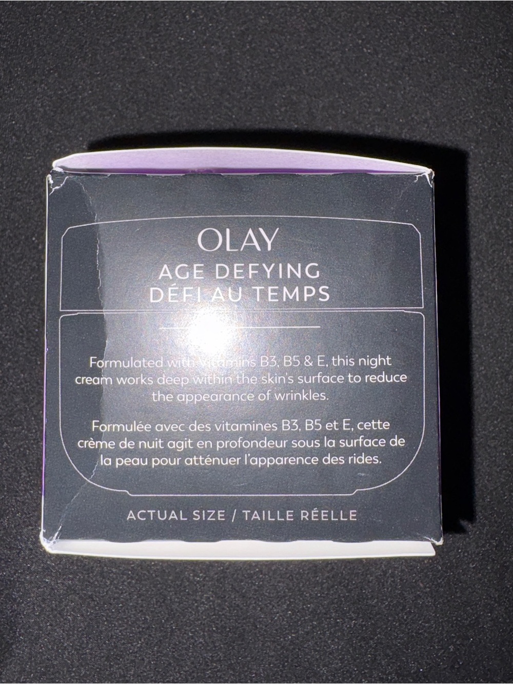 Olay Age Defying Anti-Wrinkle Night Cream Vitamins B3 B5 E 2 oz NEW - Picture 4 of 7